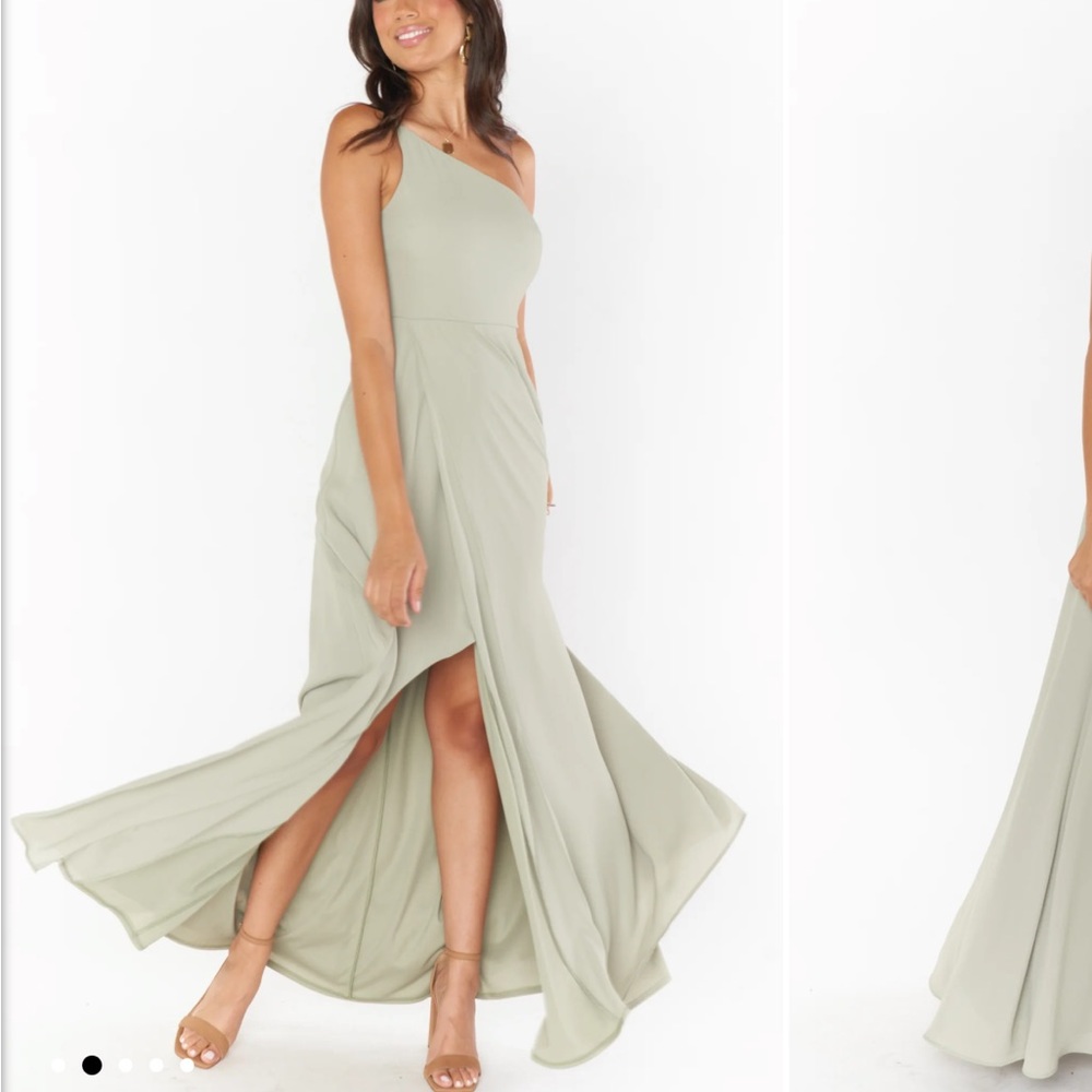 //SHOW ME YOUR MUMU// Shannon Sage Green Bridesmaids Dress